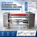 2 Station Aluminum Foil Rewinding Machine for Kitchen Foil Cling Film and Baking Paper