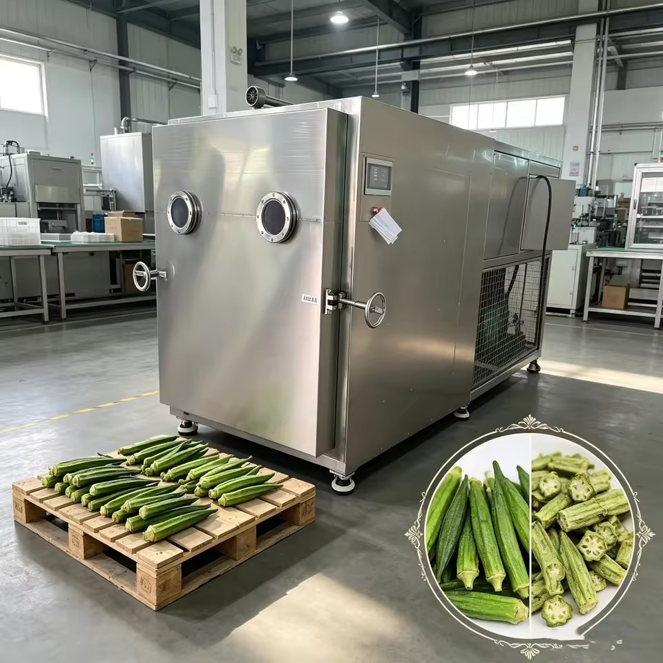 Industrial Large Capacity Stainless Steel Vacuum Freeze Dryer Lyophilizer Machine High Energy Saving Food Processing 28KW Fruit