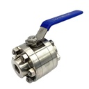 A105 F304 F316 1/2 Forged Pieces Female Thread Industrial Round Body Stainless Steel 3000 6000psi 3 Pc Ball High Pressure Valve