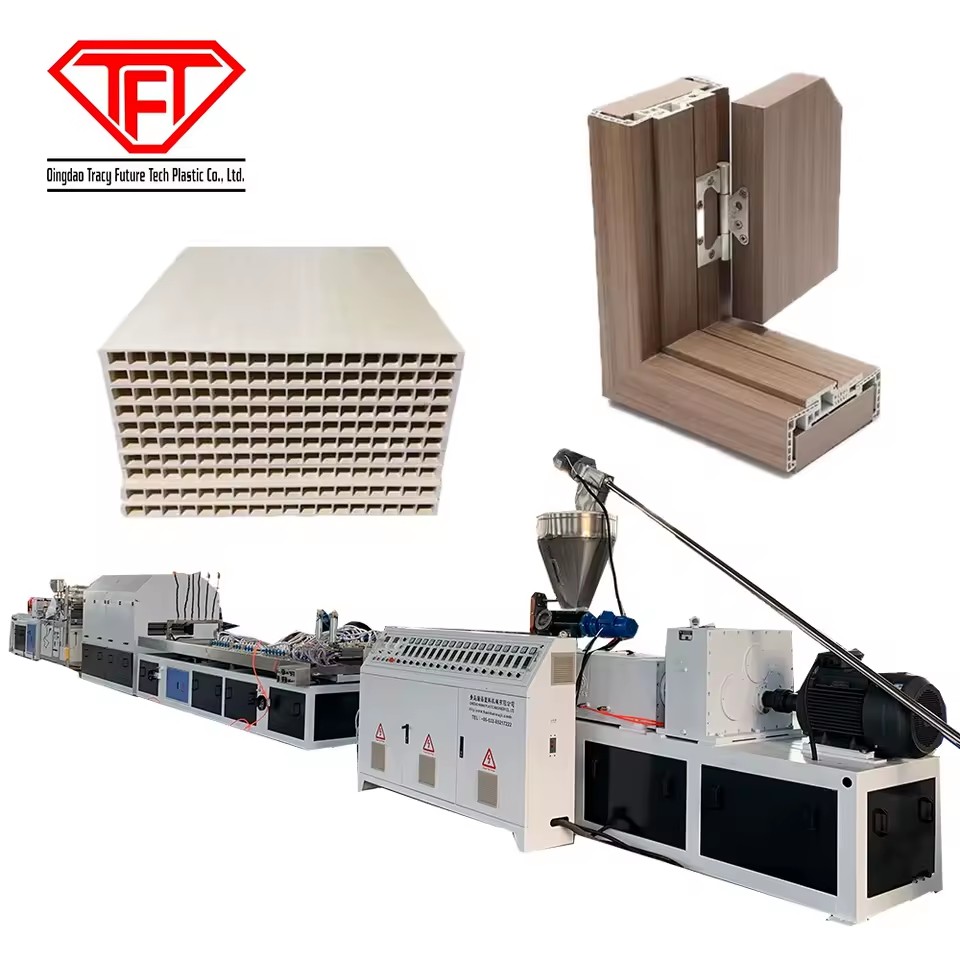 Fully Automatic WPC Door Panel and Door Frame Production Line PVC Wood Plastic Twin Screw Extruder Machine