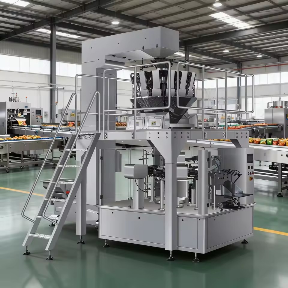 Automatic Doypack Side Gusset Bag Pet Dog Food Pouch Packing Machine Filling System Machines De Remplissage Packaging Equipment