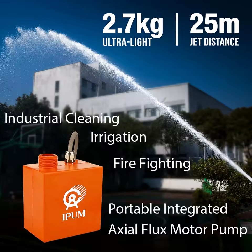 IPUM Portable Axial Flux Motor Pump Pressure Washer Pump 120L Min Flow Water Jetting Pump Industrial Washing