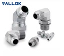 VALLOK 304 316 Stainless Steel Tube OD 3-50mm 1/8"-2" NPT Male Threaded SAE J514 37-degree Flare Silver Surface Fitting