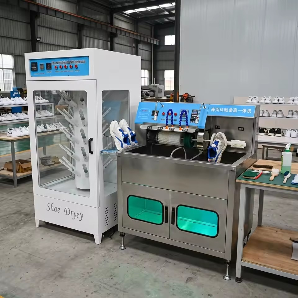 Semi Automatic Commercial Laundry Shoe Washer and Dryer Combo Electric Shoes Washing Drying Equipment for Business