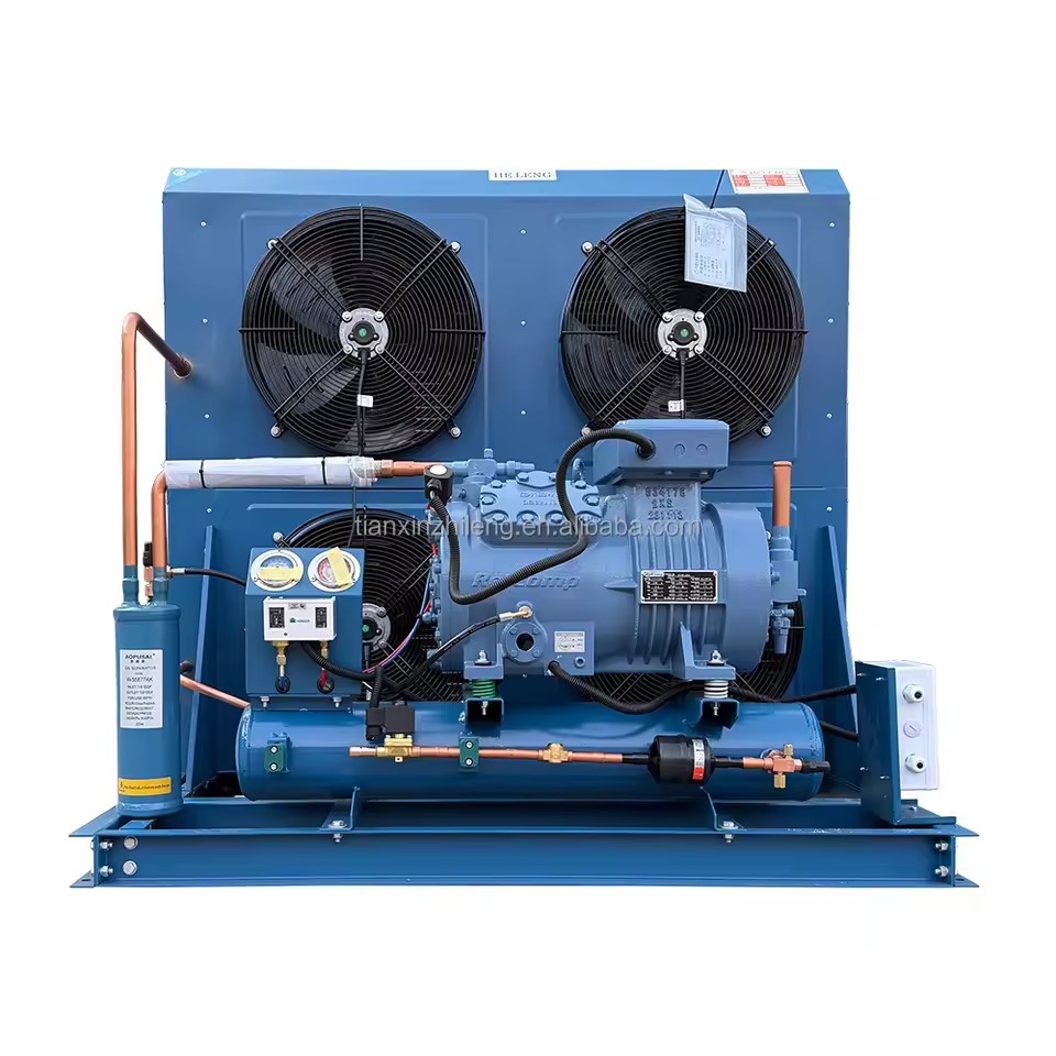 Medium Air Cooled Semi Hermetic Condensing Unit for Fruit Vegetable Fresh Precise Temp Energy Save