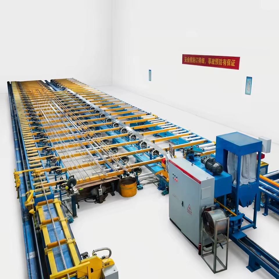 YZ-CB-700T Cooling Bed 26m 4-Stage Aluminum Extrusion Run-Out Table