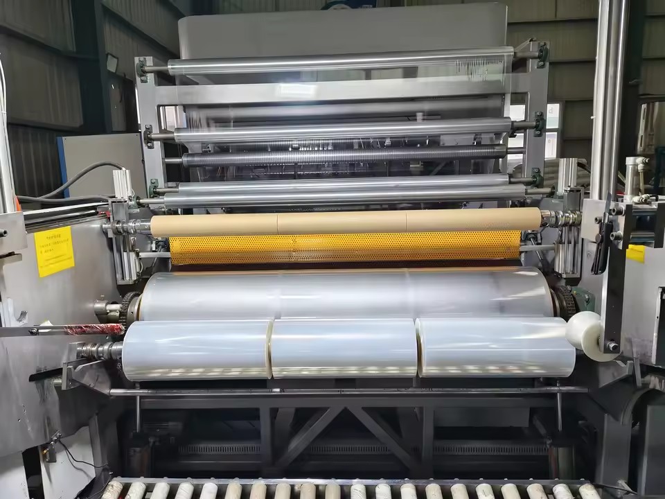 Plastic Stretch Wrap Manufacturing Machine Single Layer LLDPE Hand Machine Use Stretch Film Extruder Equipment