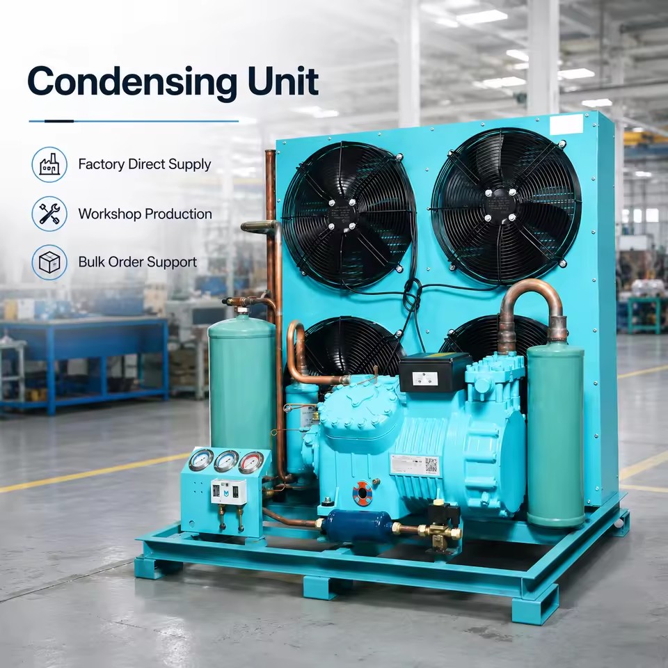 Open Type Air Cooled Condensing Unit R22 for Fruit Vegetable Cold Room Refrigeration System for Cold Room Project