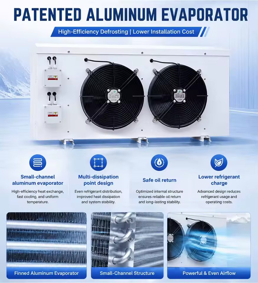 Low Temperature Blast Freezer System Refrigeration Condensing Unit for Seafood Meat Processing