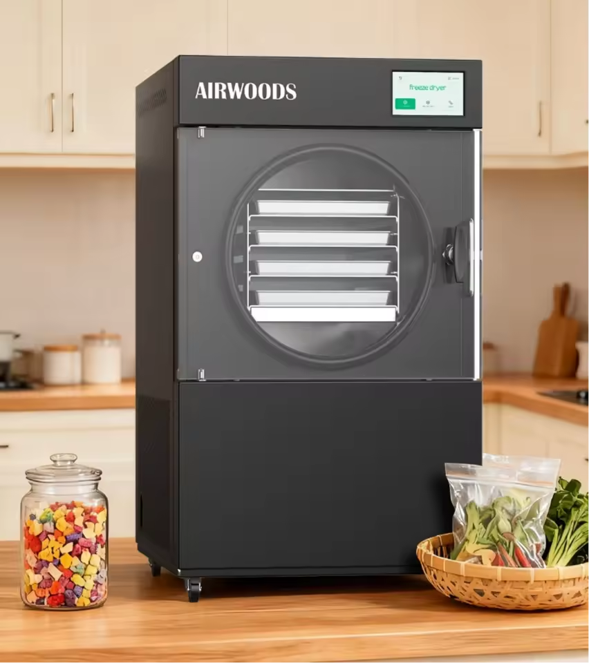 Commercial Home 4kg Lyophilizer Machine 4Trays Small Mini Vacuum Freeze Dryer Equipment for Fruits Vegetables Meats