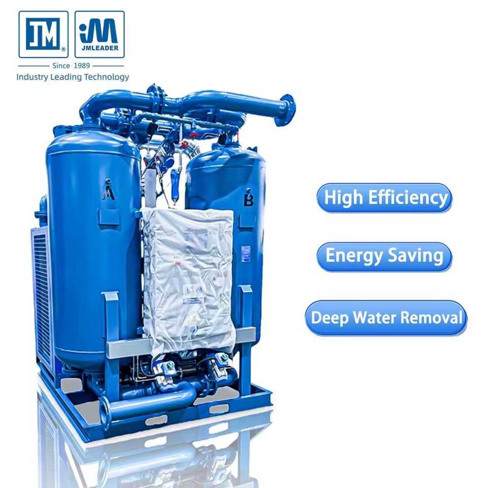 90Nm/min Blower Purge Regenerative Adsorption Air Dryer PLC Control Energy Saving Desiccant Compressed Air Purification System