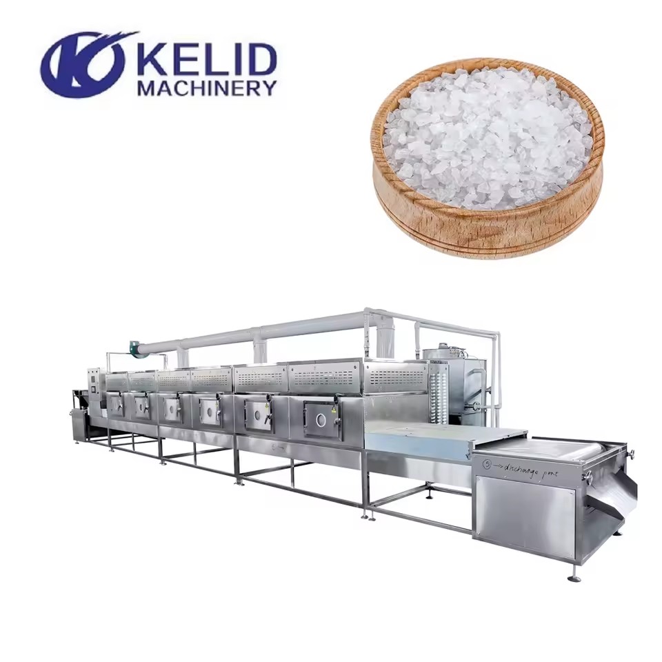 Industrial Continuous Microwave Drying Equipment for Sodium Chloride and Salt Processing With Motor Automatic PLC Control