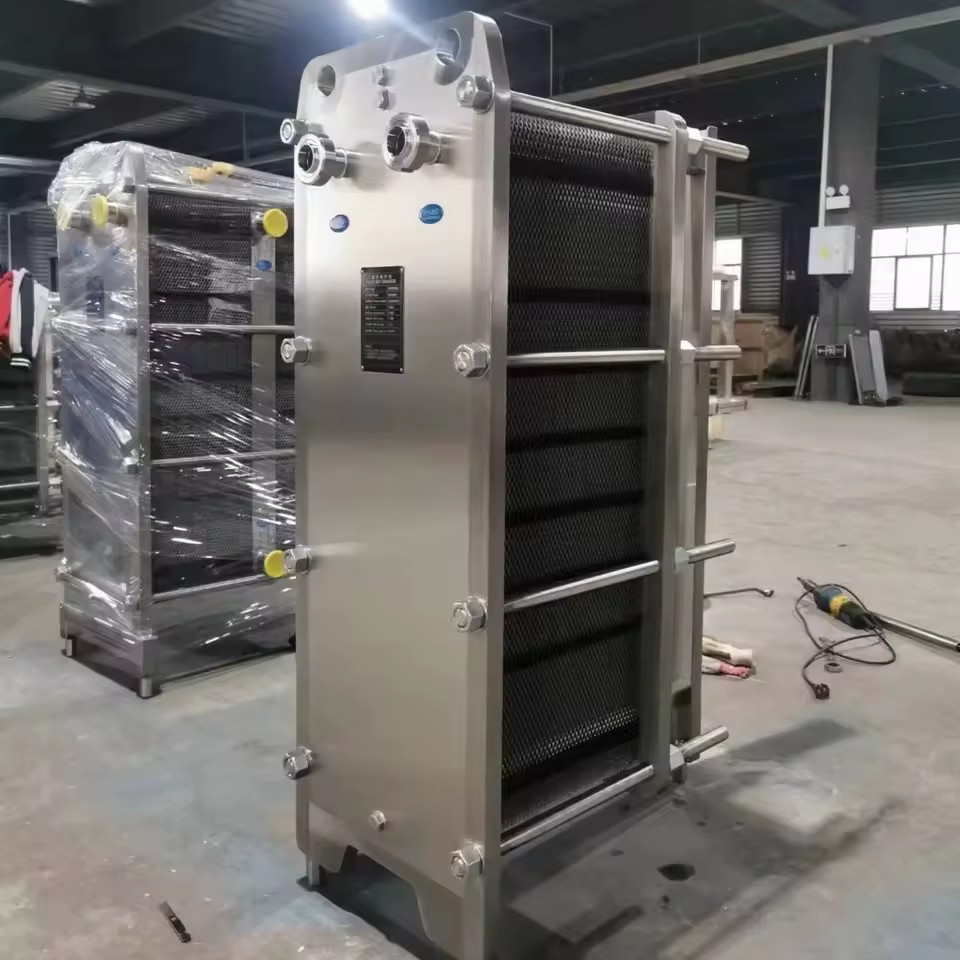 SUS316L Stainless Steel Detachable Plate Heat Exchanger Tube Evaporation Clamping Ends Refrigeration Parts