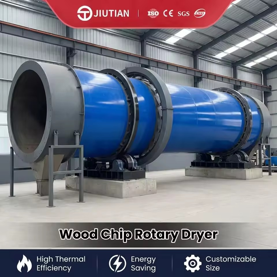 Industrial Rotary Drum Dryer Palm Date Tree Trunk Wood Biomass Drying Machine for Charcoal Pellet Line Sale