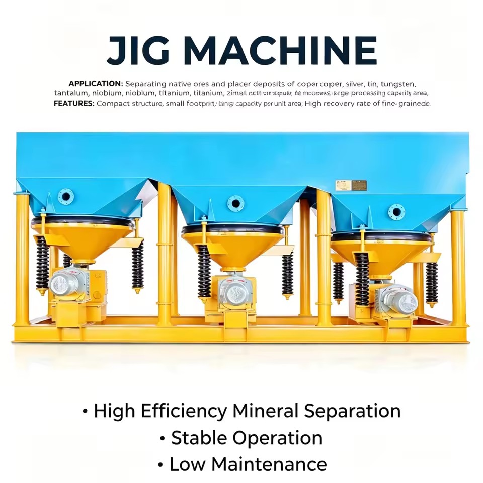 Low Noise Steady Oscillation Diaphragm Mineral Jig Separation for Complex Mixed Ore Washing Classification for Sale
