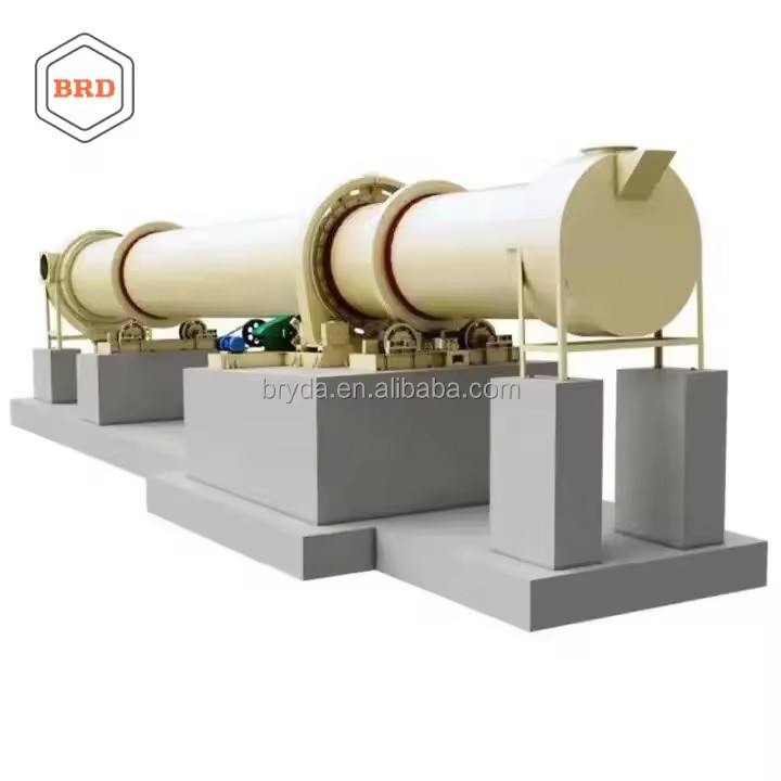 Electric Energy Efficient Industrial Rotary Dryer Steam Heating PLC Controlled Gear Driven SUS304L Construction Biomass Bulk