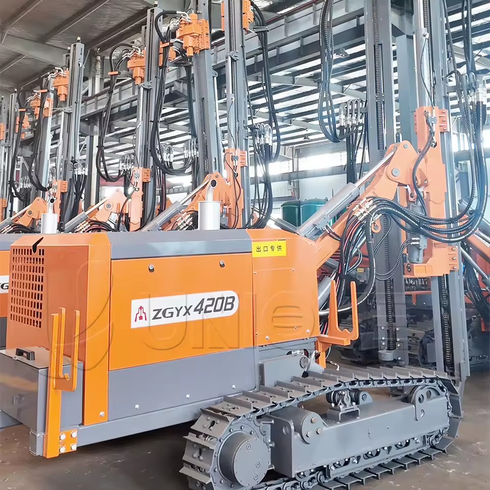 ZGYX420 Spilt 21m Hydraulic DTH Drilling Borehole Drilling Rig Mining Drilling Rig with Air Compressor