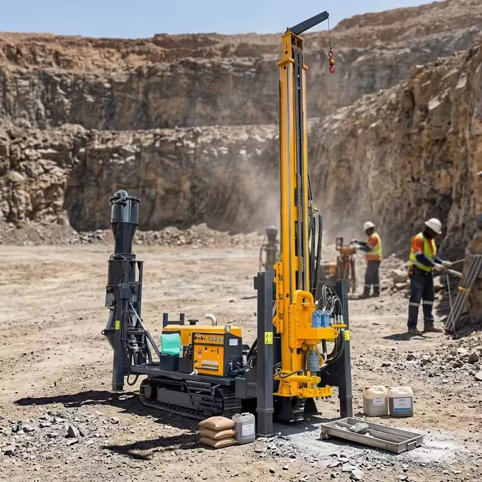 Mining Exploration Deep Hole Air Lift RC Reverse Circulation Drilling Rig Pump Crawler Mobility Max 500m Depth Shandong Factory