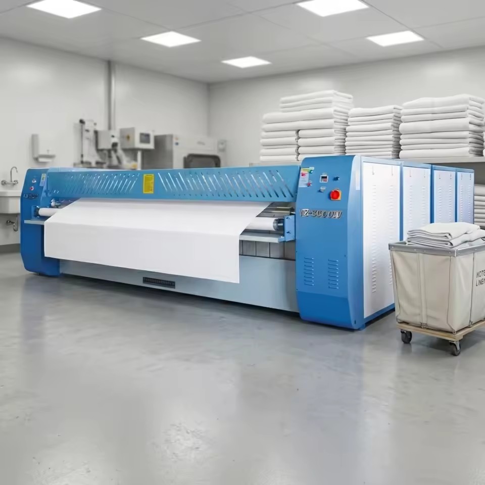 Manufacturer's Intelligent Control Commercial Ironing Equipment Stainless Steel Bed Sheet Flatwork Ironer Machine Steam Fuel