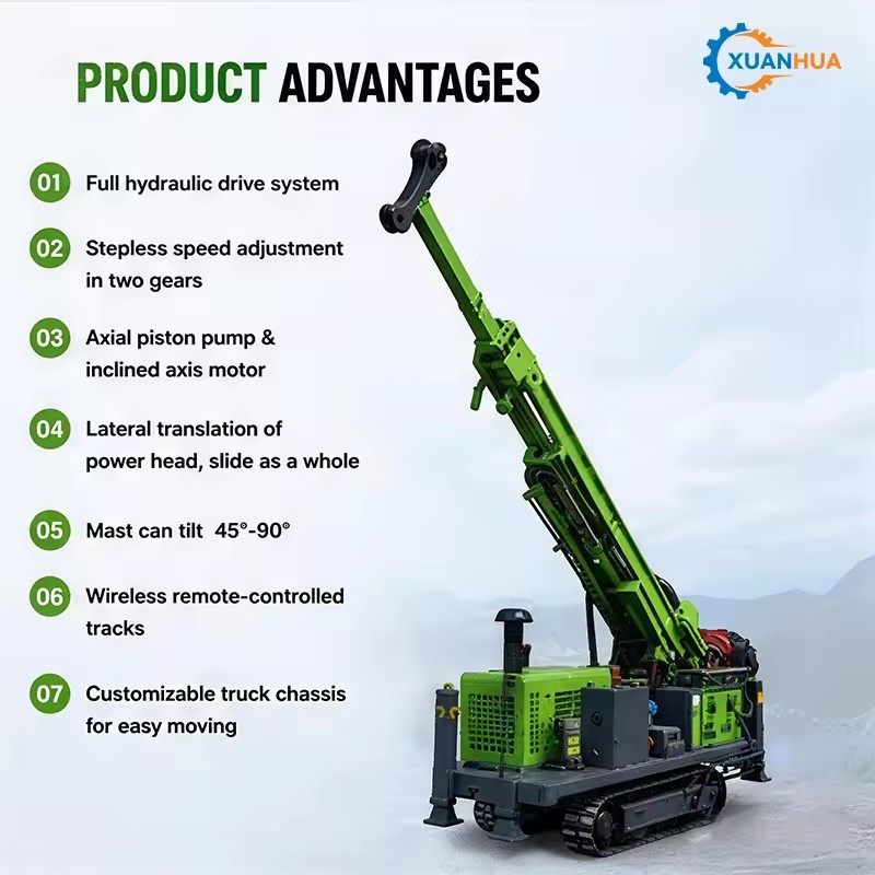 YCD800/1000 Full Hydraulic Core Drilling Rig Portable Mining Exploration Diamond Concrete Rock Quarry Sample