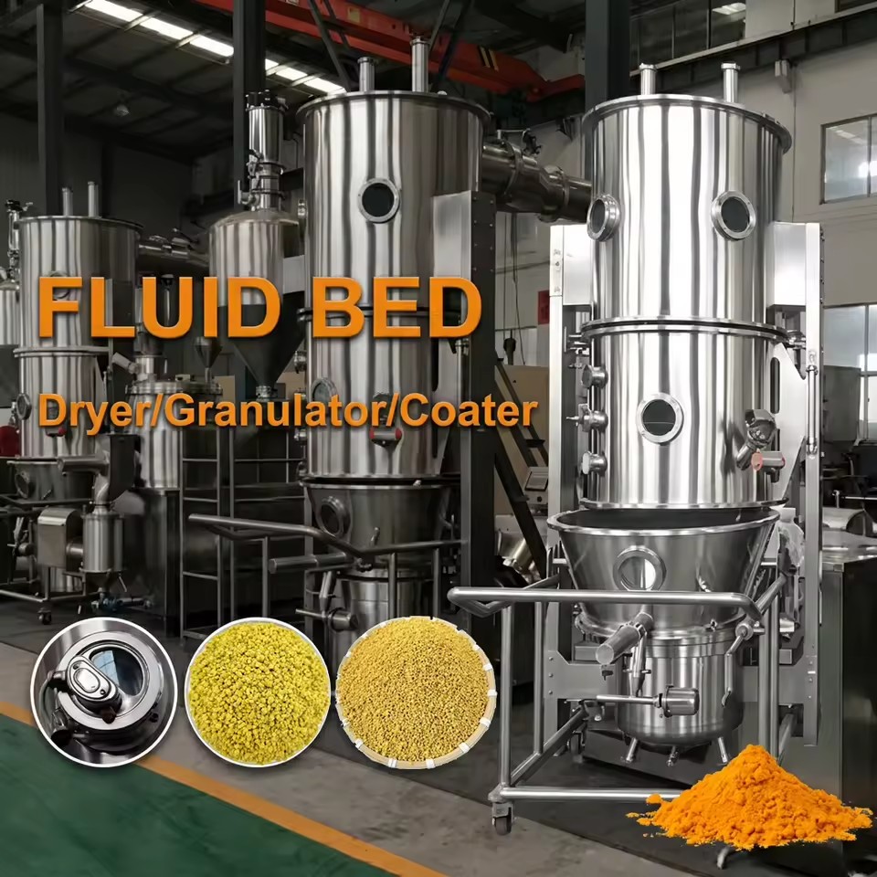 Industrial Fluid Bed Granulator Fluidized Bed Granulation Equipment for Chemical Powder Granules