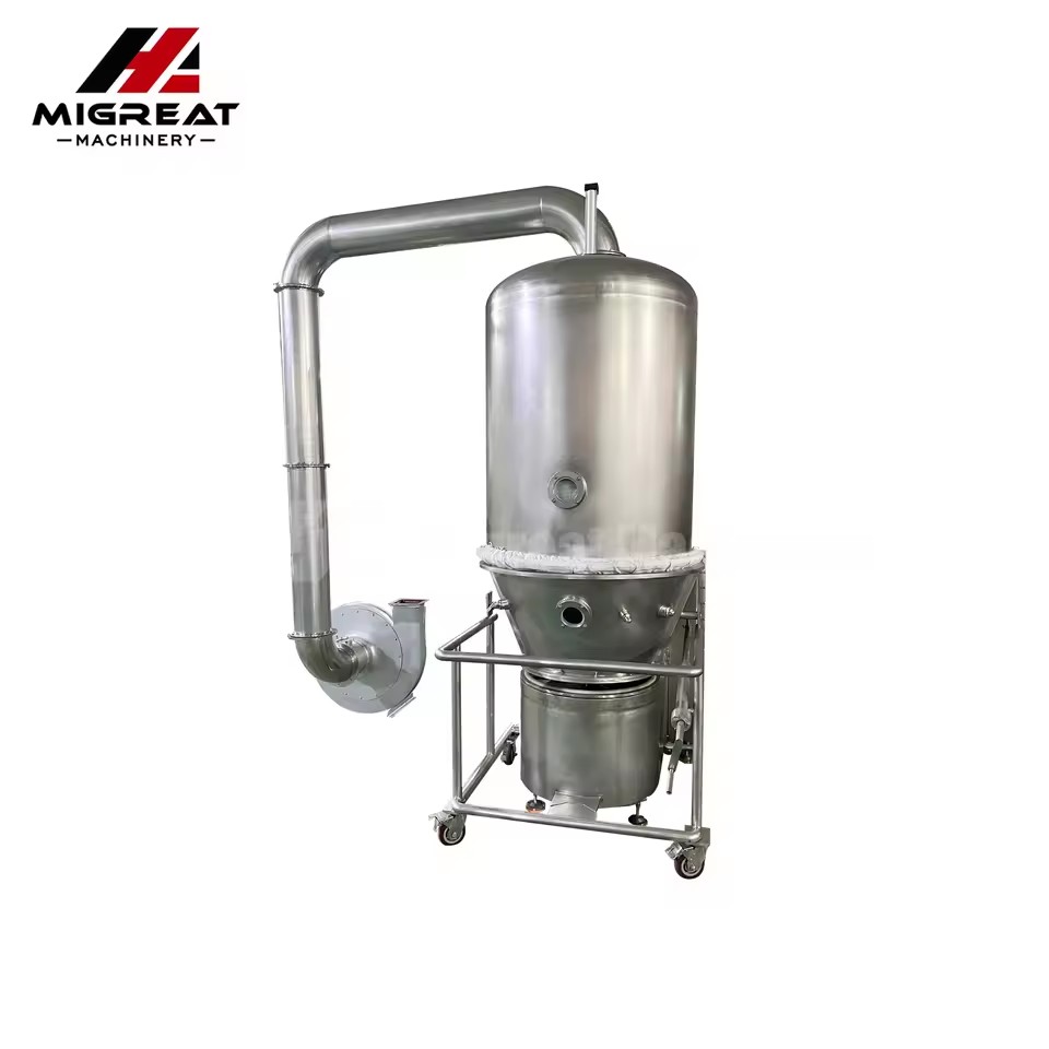 Industrial Automatic Stainless Steel Fluid Bed Dryer for Chemical Additives and Foodstuff Drying with Gear Components