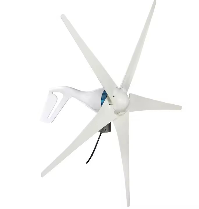 High-Efficiency 500W 5-Blade Wind Turbine Generator 120V/240V Home Power System Horizontal Wind Power Generator