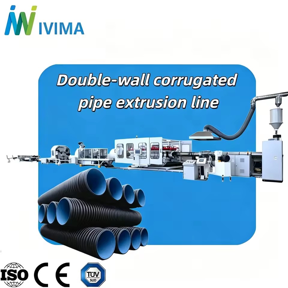 PE Double Wall Corrugated Pipe Line with in Line Belling System