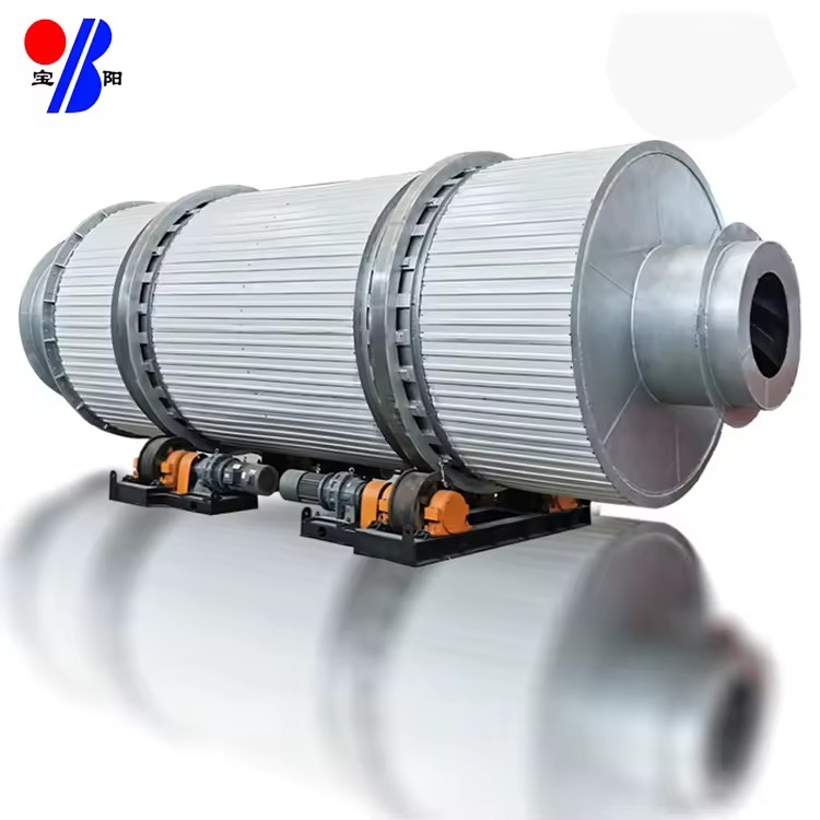 High Efficiency Three Drum Dryer Bearing for Silica Sand Energy Saving 3-Cylinder Rotary Drying Machine Low Noise CE Certified