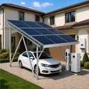 Household Solar Power Generation System Residential Solar Carport Clean Energy Equipment With Energy Storage Option