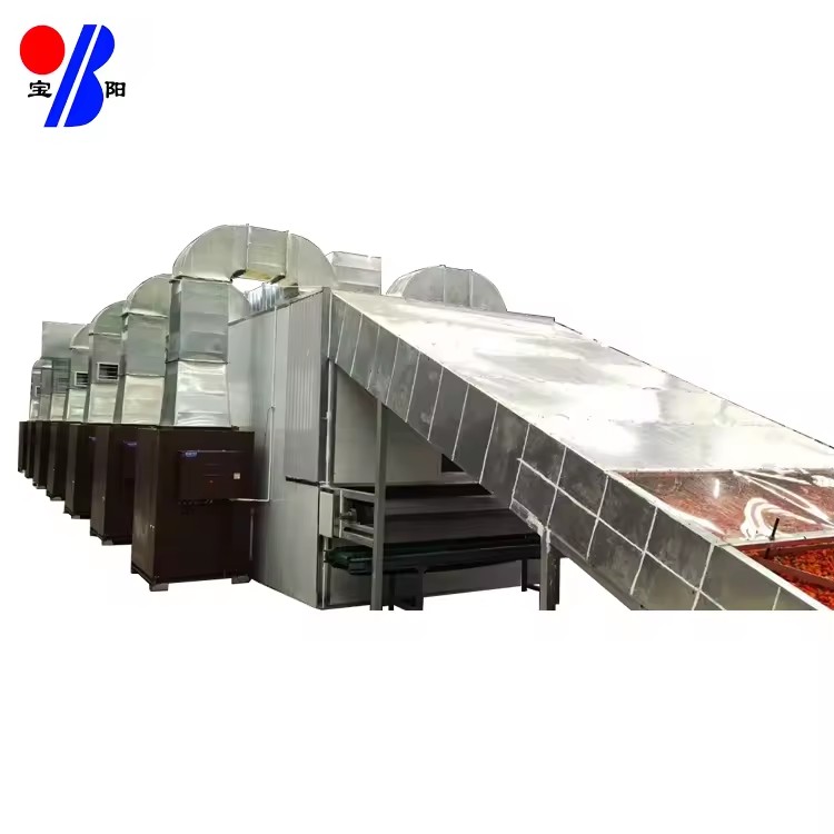 Rotary Dryer Food Processing Multilayer Low Temperature Mesh Conveyor Belt Gear PLC Bearing Core Drying Oven Energy Saving