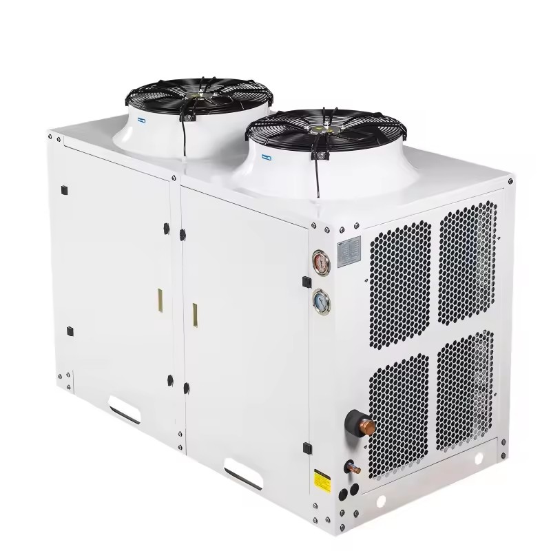 Condenser Unit Top Mounted Cold Room Storage Refrigeration Quick Freezing Unit Rotary Compressor Sanyo Automatic 9270W Cooling