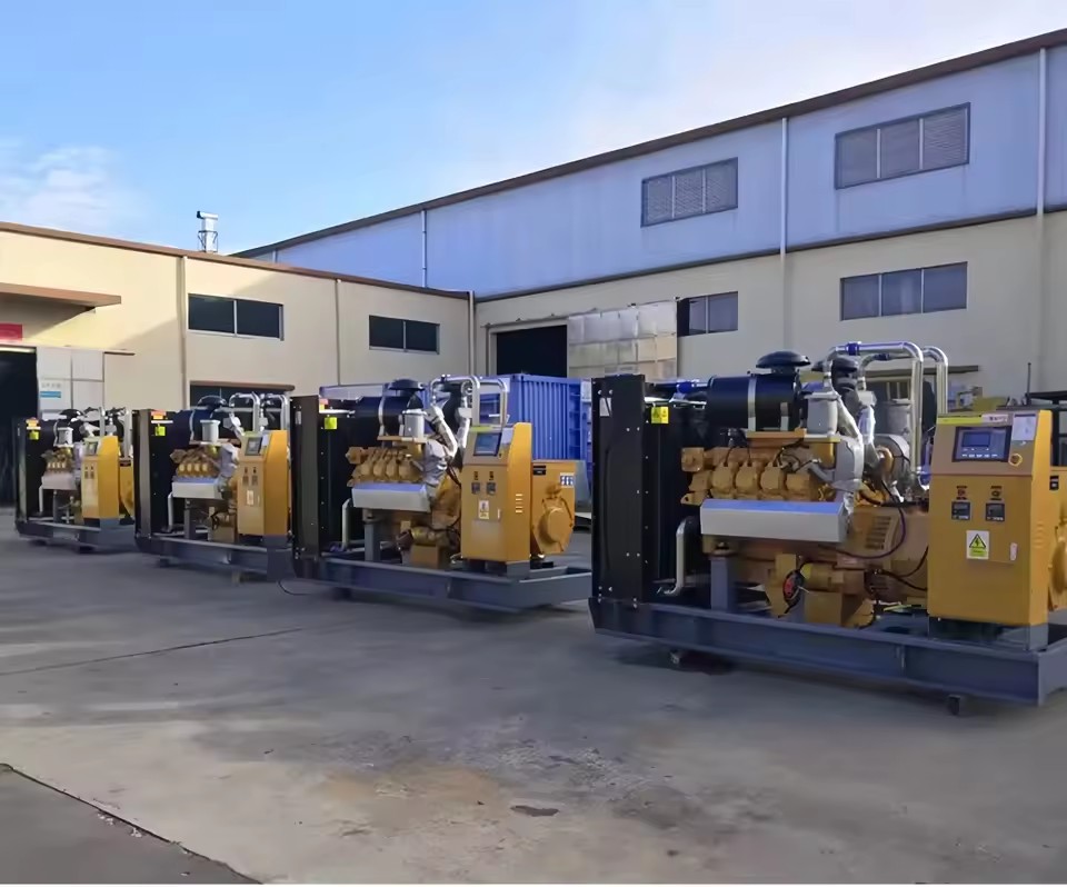 Chicken Farm/Sewage-Treatment Plant Continuous Power 360kW 95% Efficiency 380V 24V DC Electric Start Biogas Generator