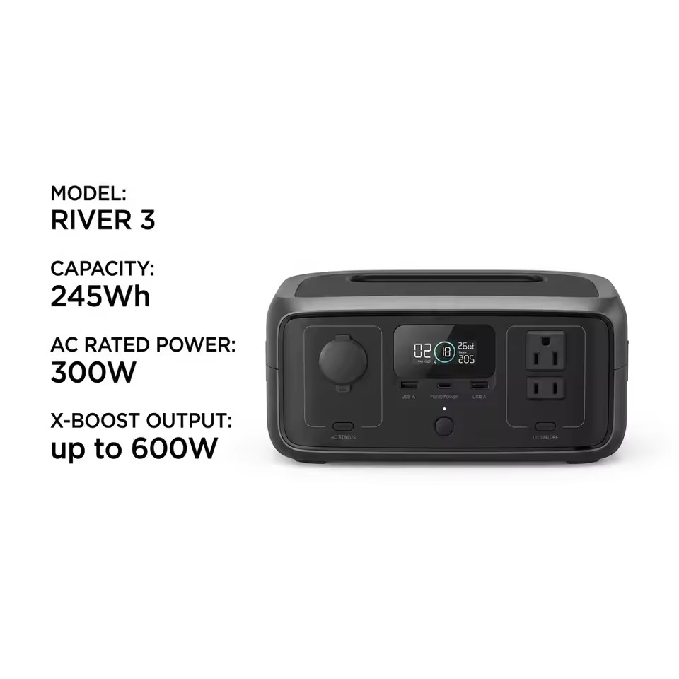 River 3 Dual Fuel Smart Generator 3000 Portable Backup Home Emergency Power LPG Gas Powered Smart Control EU UN