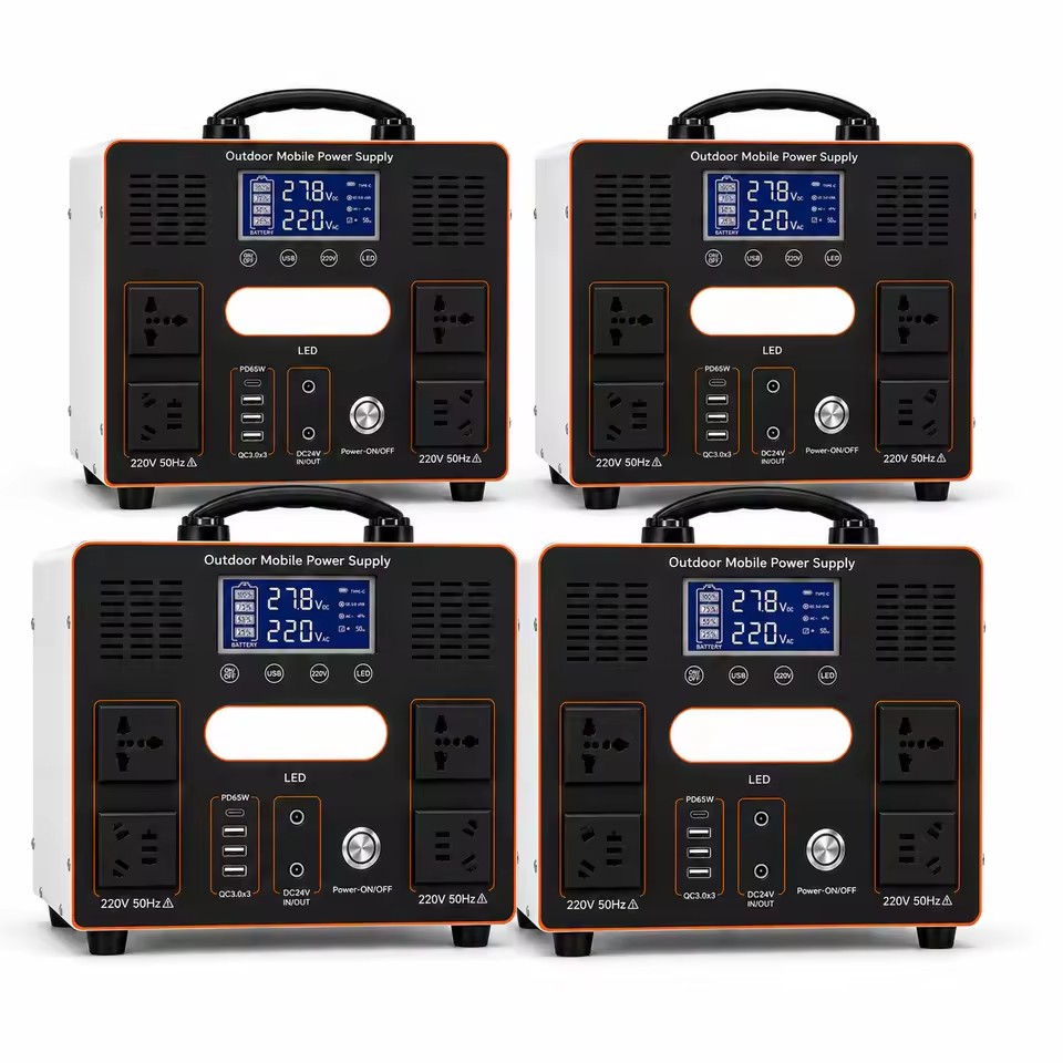 2200W Portable Station 2201.6Wh LiFePO4 Solar Generator MPPT 4000W Peak Output Car Compatible Pure Sine Wave Home Backup Camping