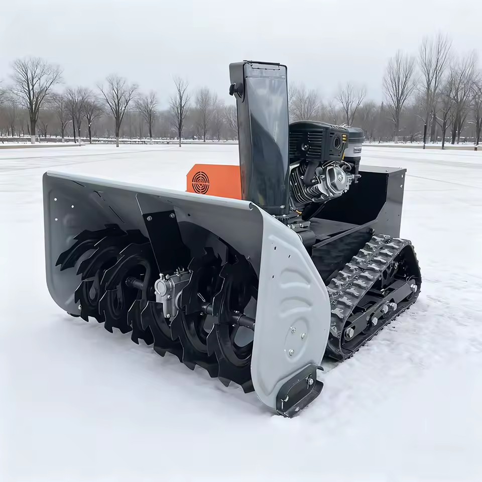 Remote Control Robot Snow Blower Electric Battery Cordless Tracked Gasoline Diesel Automatic Self Propelled Portable