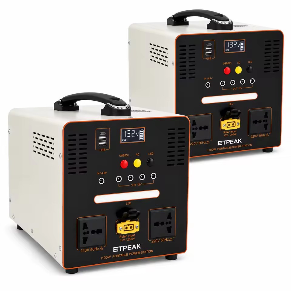 1100W Emergency Backup Power Station 1100.8Wh LiFePO4 Portable Solar Generator Pure Sine Wave OEM ODM Wholesale Supplier
