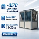 12 40KW Monoblock EVI Antifreeze Safe Water Electric Separation Air Source Heat Pump for House Commercial Project