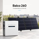2.4kW Solar Input 4 MPPT Balcony Energy Storage System 2.56kWh LFP Battery IP65 BLUETTI Balco 260 for Home Backup