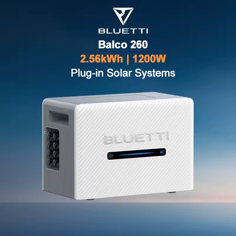 Smart Balcony Solar Energy Storage System 1200W Inverter 2400W PV Input 4 MPPT IP65 LFP Battery 10 Year Warranty BLUETTI