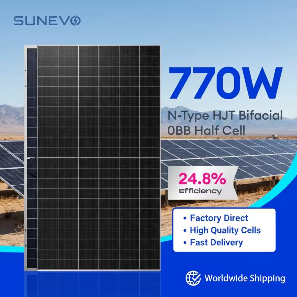 Ultra High Power 700 Watt 720W 730W 750W 770W Solar Panel with Reduced Production Cost for 1MW 5MW Large Scale Solar System