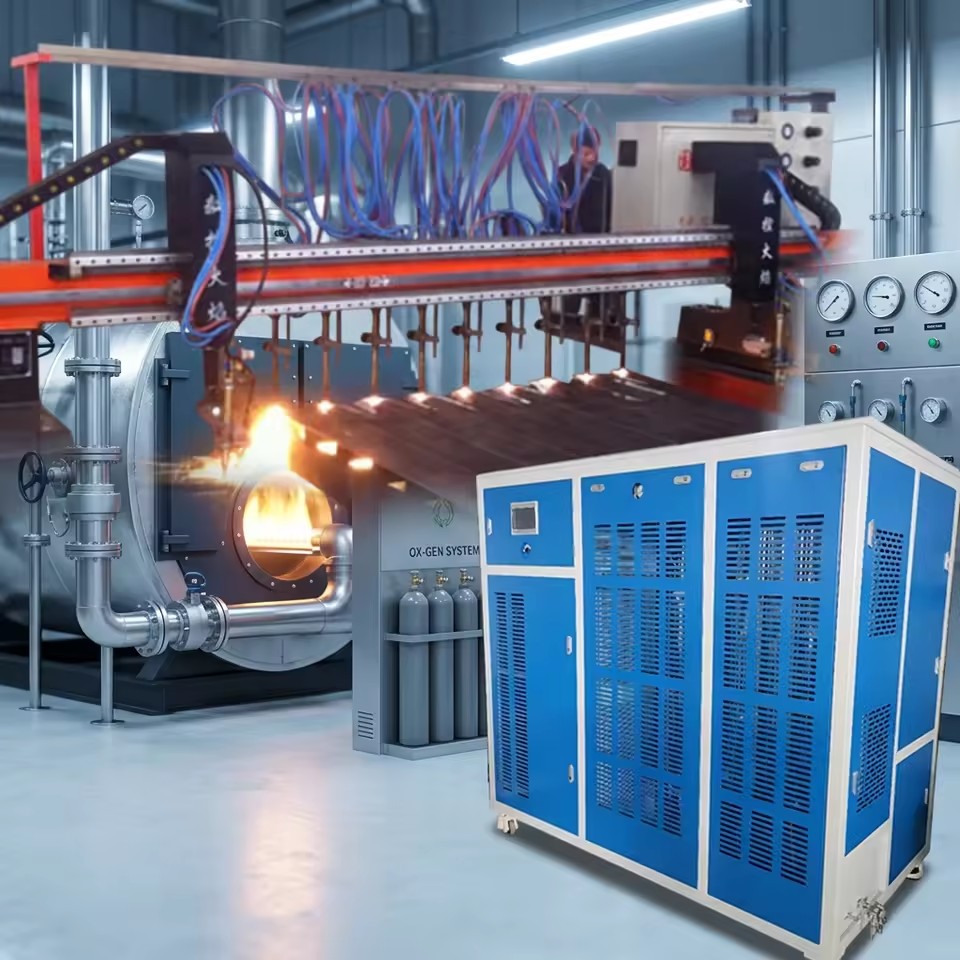 Brown HHO Generator Stainless Steel Hydrogen Oxygen Boiler Combustion Assisting Machine Safe Energy-Saving Features