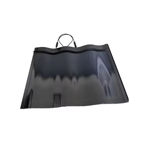 75W Monocrystalline Silicon Solar Roof Tiles 23% Efficiency BIPV Curved Roof Tiles Solar for Building Rooftop Power Generation