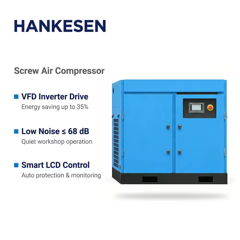 7.5kw 10hp 11kw 15hp General Industrial Air Compressor Screw Commercial Air Compressor Method for Manufacturing Plant