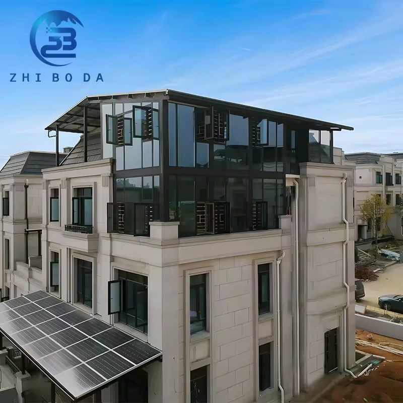 Energy Efficient Solar Sunroom System Waterproof Photovoltaic Sunroom Mounting Structure Easy Sun Room Installation Home Use