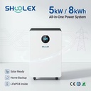 Residential 8kWh Solar Energy Storage System 5kW Off-Grid Inverter LiFePO4 Battery All-in-One