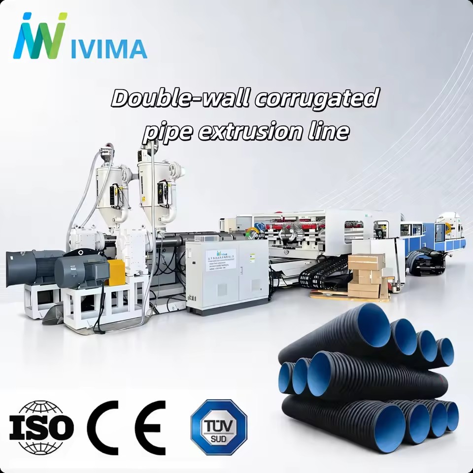 High-Efficiency Turnkey Production Line for Plastic Double Wall Corrugated Pipes