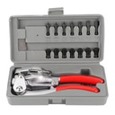 16Pcs Multifunction Punch Pliers Manual Tools for Metal Brass Rubber Watchband Leather Plastic
