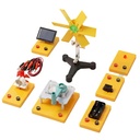 Solar Panel Wind Turbine Motor and Fan Hand Generator Battery Holder LED Switch Module Energy Conversaion Demonstrator