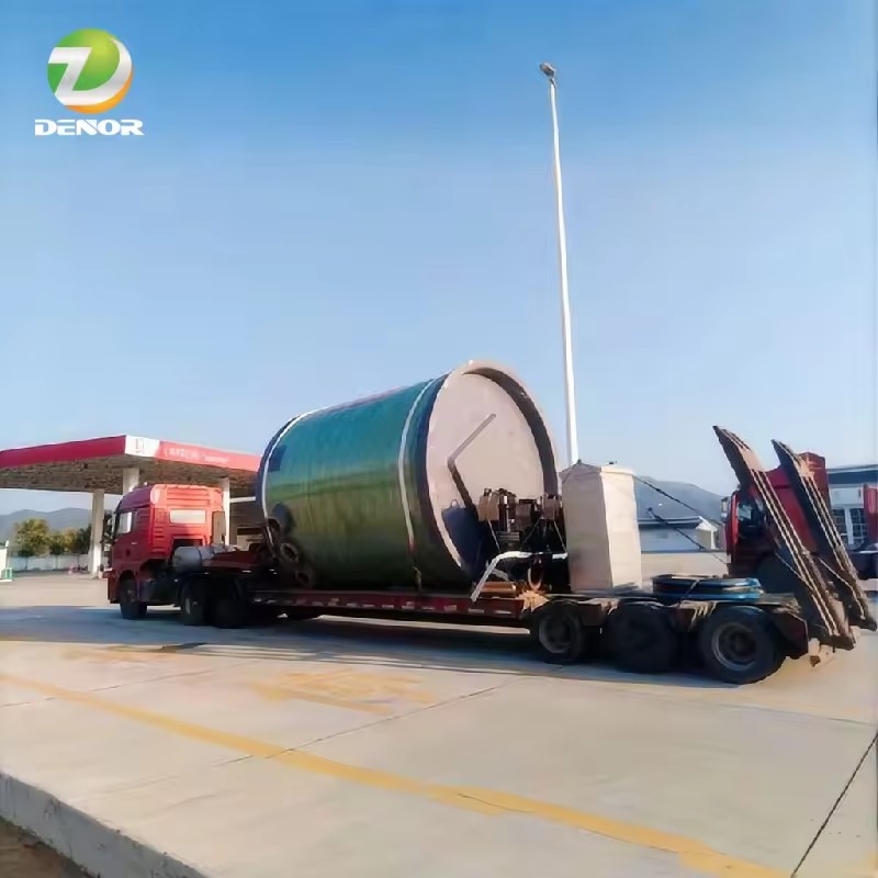 High Quality GRP Prefabricated Pumping Station 1-Year Underground Water Filtration Machinery Pressure Vessel 500L/Hour 3KW